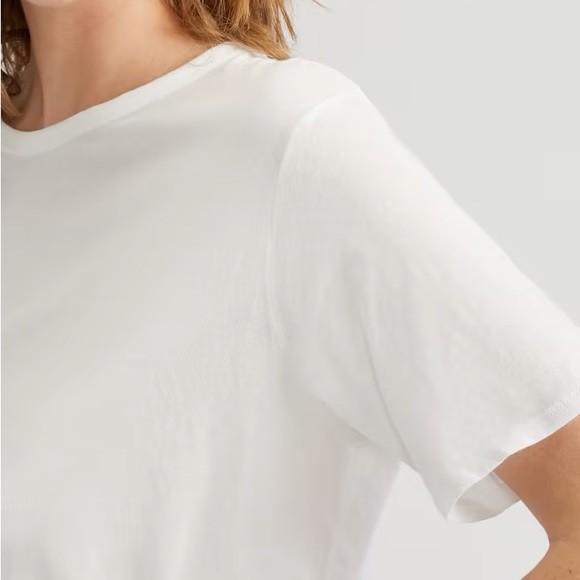 Everlane The Air Oversized White Crew Tee - Picture 3 of 4